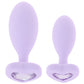 First Time Crystal Booty Butt Plug Duo in Purple