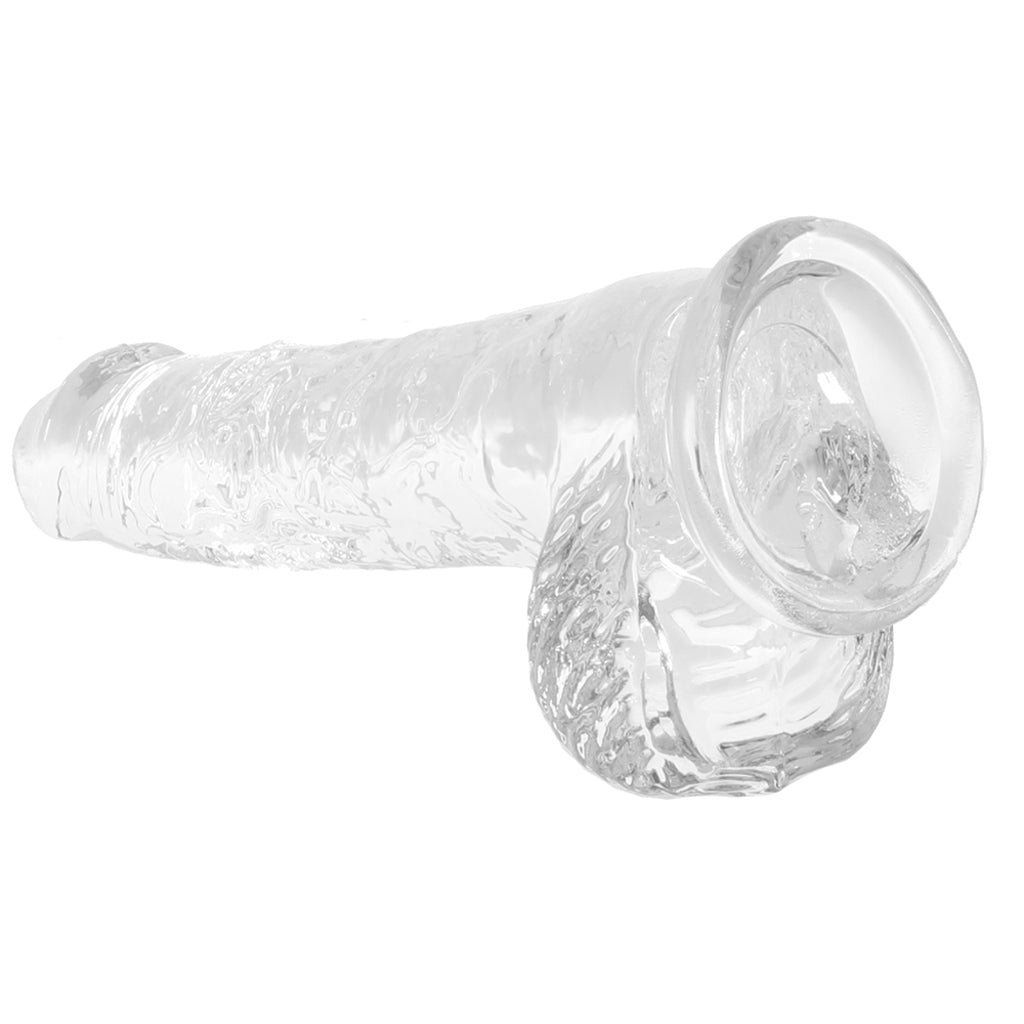 RealRock 6 Inch Realistic Ballsy Dildo in Crystal Clear PinkCherry RealRock 6 Inch Realistic Ballsy Dildo in Crystal Clear PinkCherry