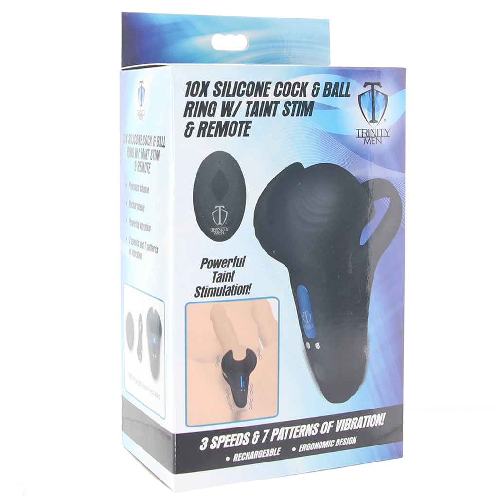 Trinity Men Cock & Ball Ring With Taint Stim PinkCherry Trinity Men Cock & Ball Ring With Taint Stim PinkCherry