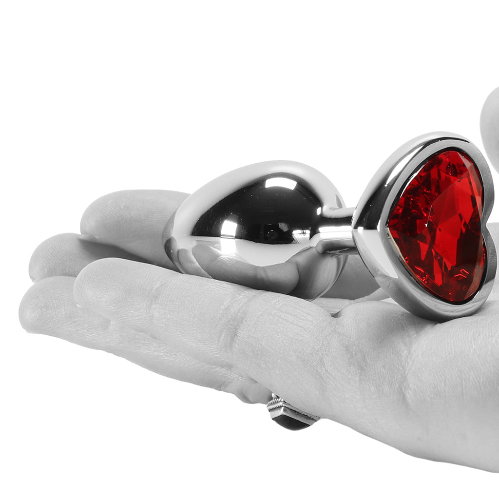 Booty Sparks Red Heart Gem Anal Plug in Small PinkCherry Booty Sparks Red Heart Gem Anal Plug in Small PinkCherry
