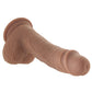 Silicone Studs Dual Density 6.25 Inch Dildo in Brown