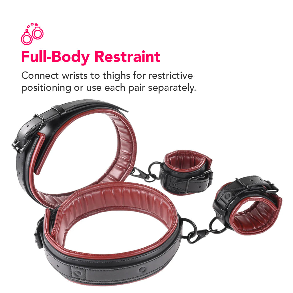 Thigh and Wrist Cuff Set - Black main image 1