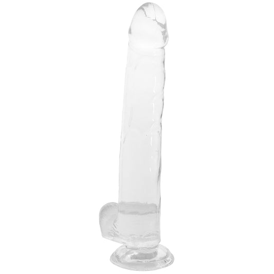 Size Queen 10 Inch Jelly Dildo in Clear