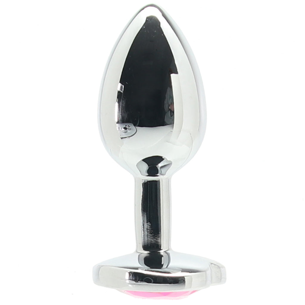 Ouch! Pink Heart Gem Plug in Small PinkCherry Ouch! Pink Heart Gem Plug in Small PinkCherry
