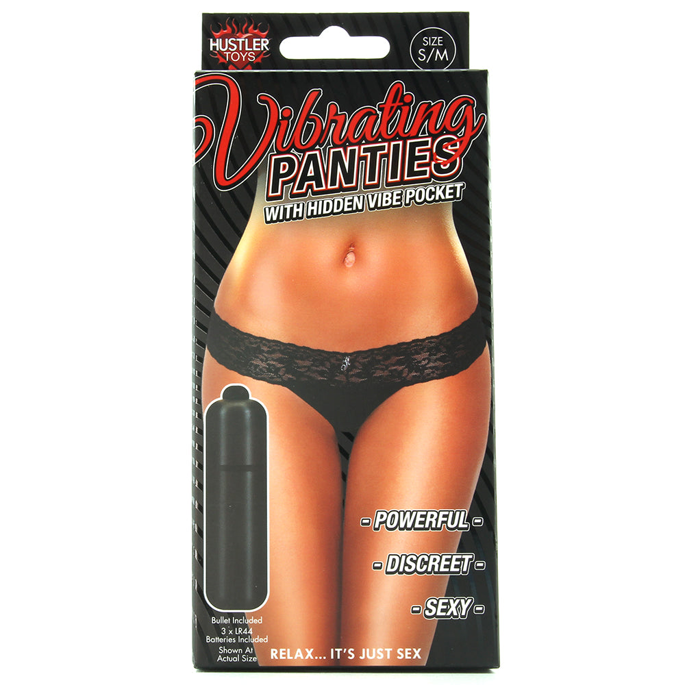 Vibrating Panties with Hidden Vibe Pocket Black /M PinkCherry Vibrating Panties with Hidden Vibe Pocket Black /M PinkCherry