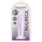 RealRock Crystal Clear Jelly 6 Inch Dildo in Purple