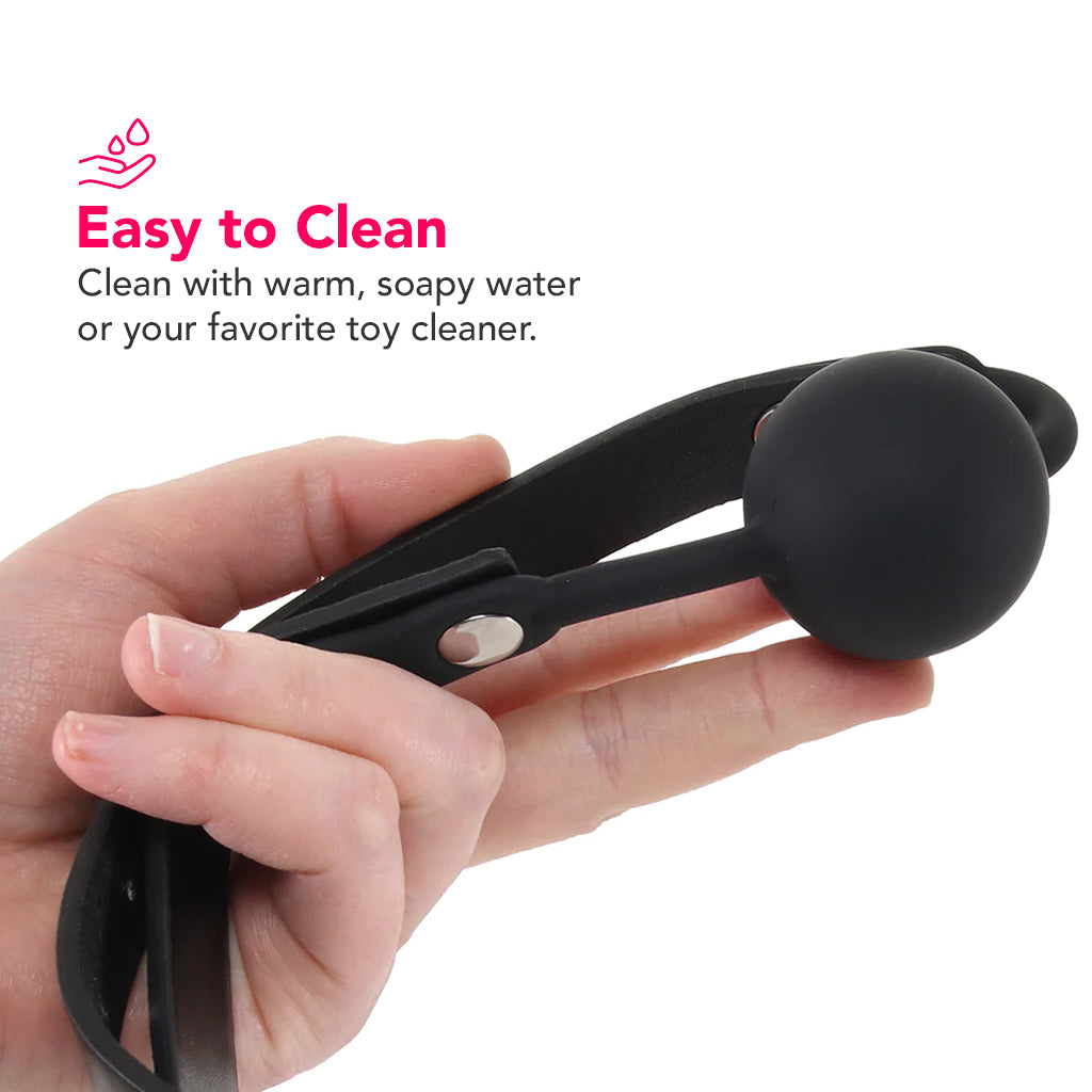Ouch! Silicone Ball Gag in Black PinkCherry Ouch! Silicone Ball Gag in Black PinkCherry