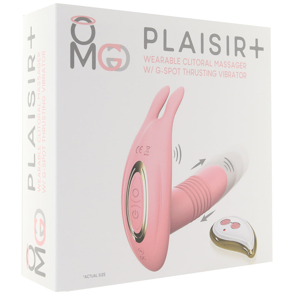 OMG Plaisir+ Wearable Thrusting Clitoral & G-spot Vibe PinkCherry OMG Plaisir+ Wearable Thrusting Clitoral & G-spot Vibe PinkCherry