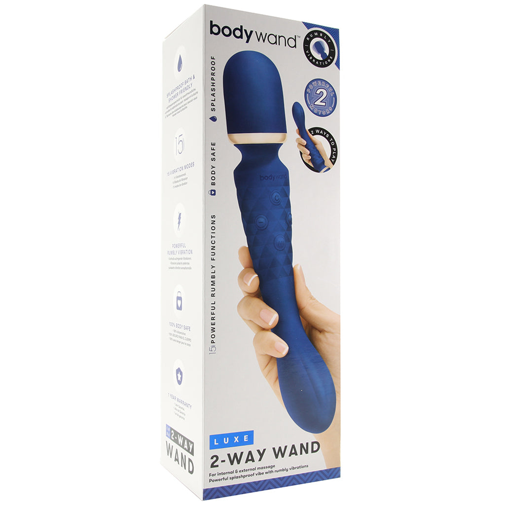 BodyWand Luxe 2-Way Wand in Blue PinkCherry BodyWand Luxe 2-Way Wand in Blue PinkCherry