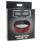 Strict Cock Gear Leather Velcro Cock Ring in Red