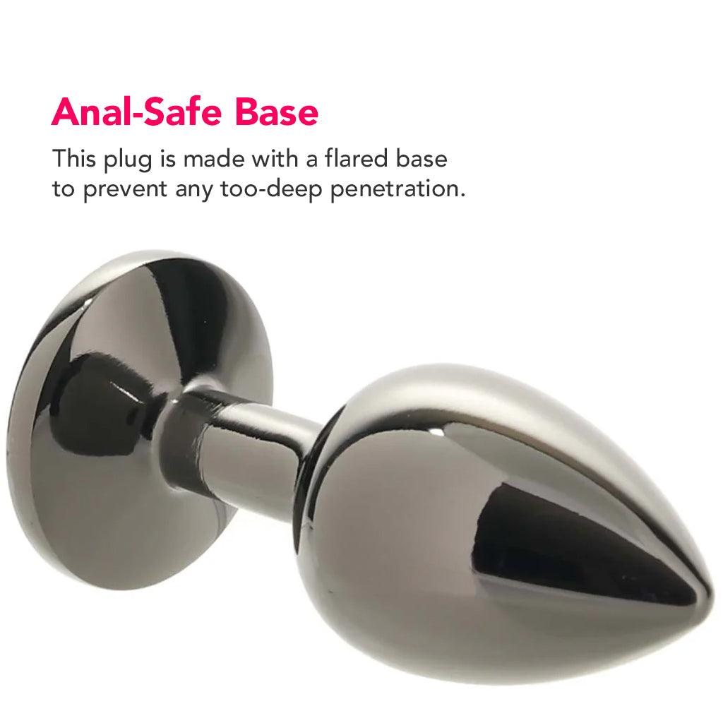 Black Gem Anal Plug in Small PinkCherry Black Gem Anal Plug in Small PinkCherry
