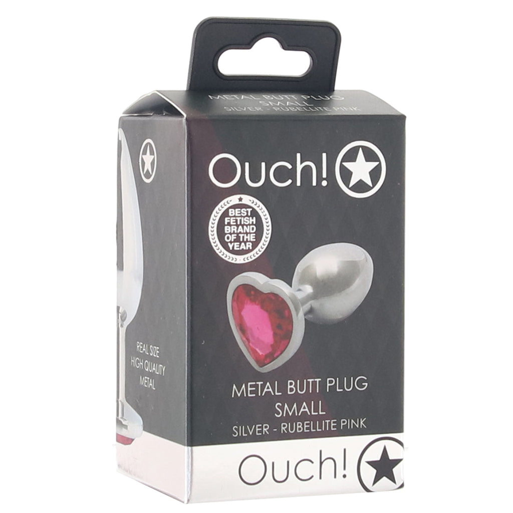 Ouch! Pink Heart Gem Plug in Small PinkCherry Ouch! Pink Heart Gem Plug in Small PinkCherry