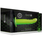 Textured Curved 8 Inch Hollow Strap-On in Glowing Green