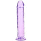 RealRock Crystal Clear Jelly 10 Inch Dildo in Purple