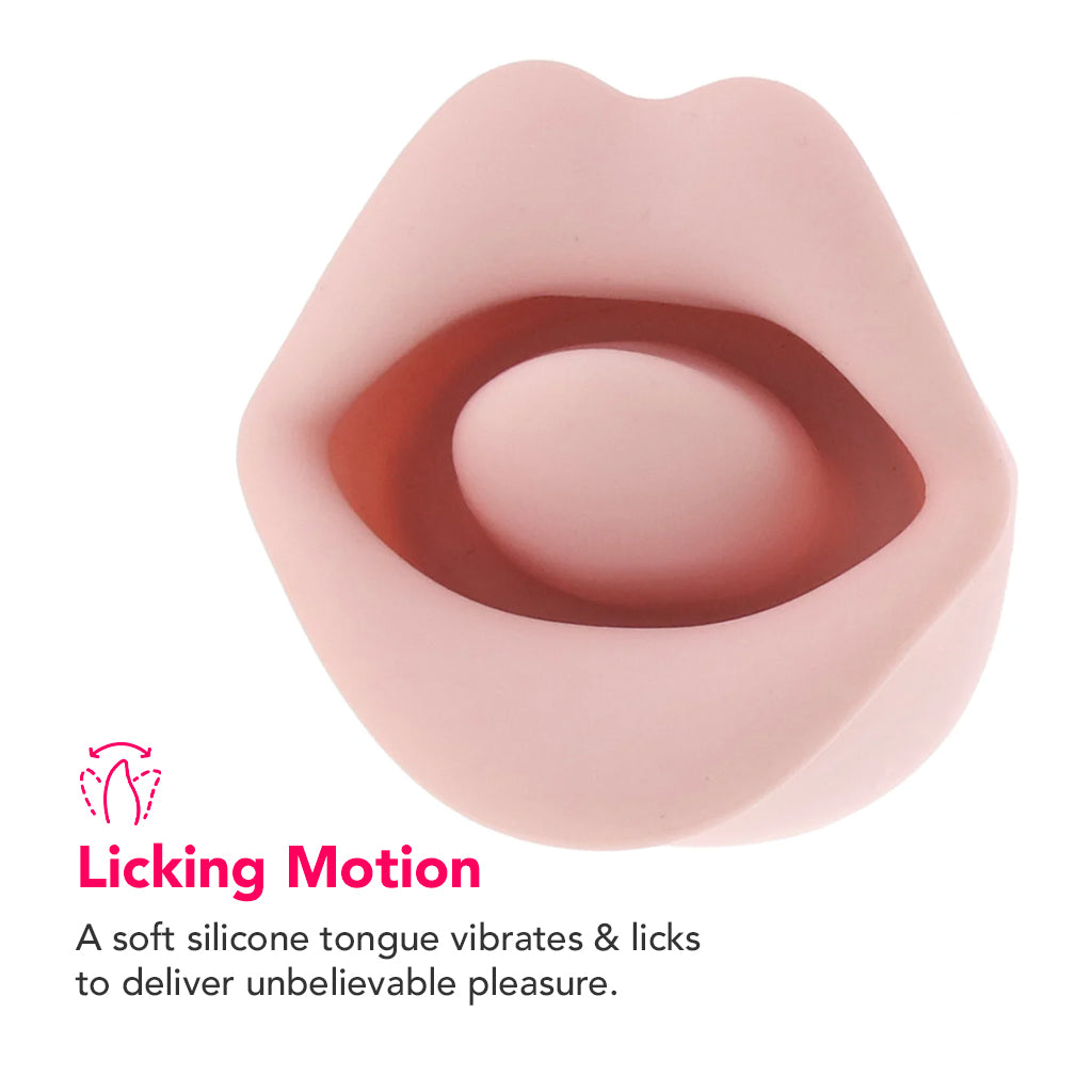 Loveline Kiss Dual Action Suction Vibe PinkCherry Loveline Kiss Dual Action Suction Vibe PinkCherry