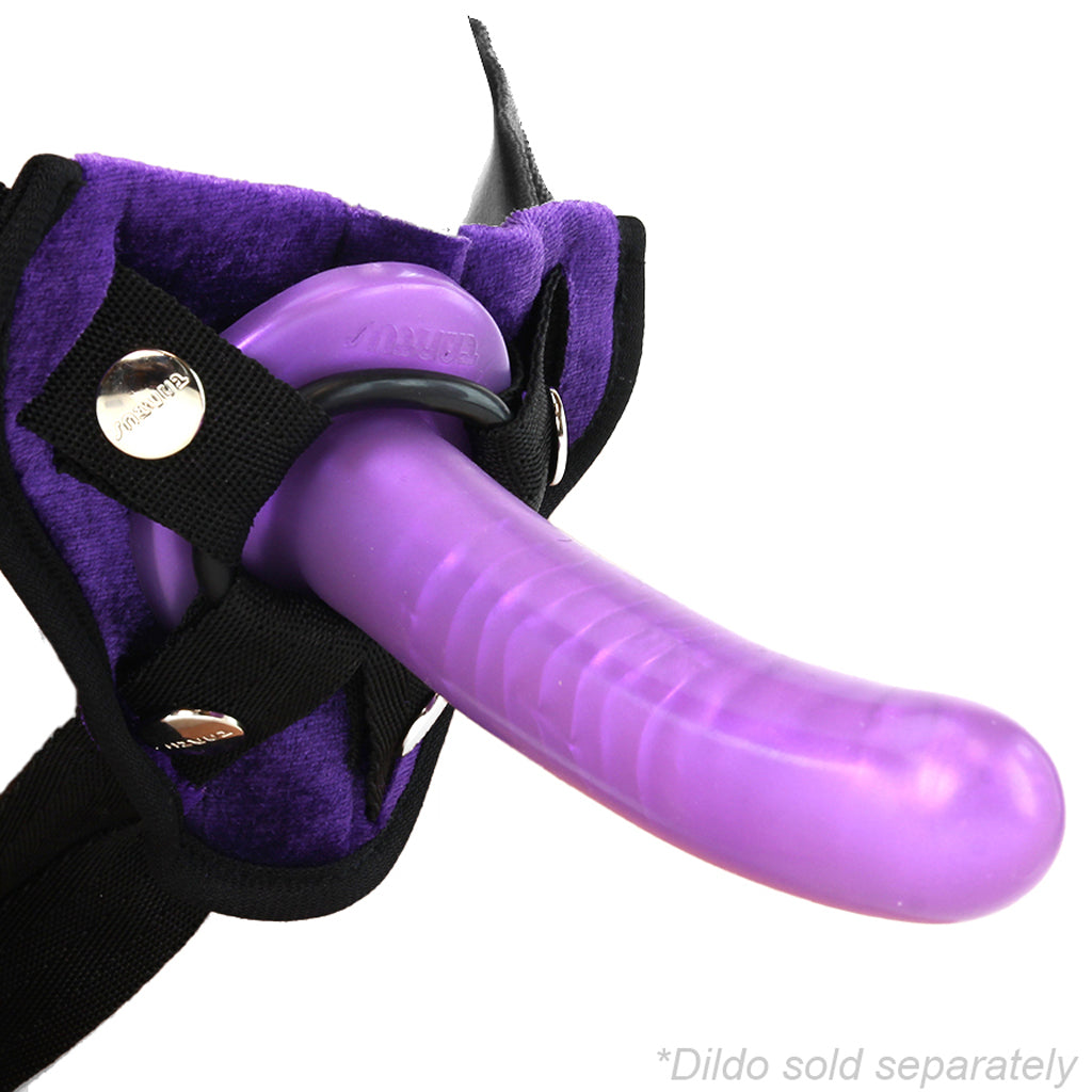 Velvet Vibrating Bullet Harness in Purple PinkCherry Velvet Vibrating Bullet Harness in Purple PinkCherry