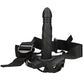 Ouch! Twisted 8 Inch Hollow Strap-On in Black