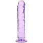 RealRock Crystal Clear Jelly 7 Inch Dildo in Purple