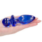 Chrystalino Rocker Glass Butt Plug in Blue