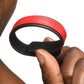 Strict Cock Gear Leather Velcro Cock Ring in Red