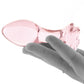 Crystal Glass Rose Plug in Pink