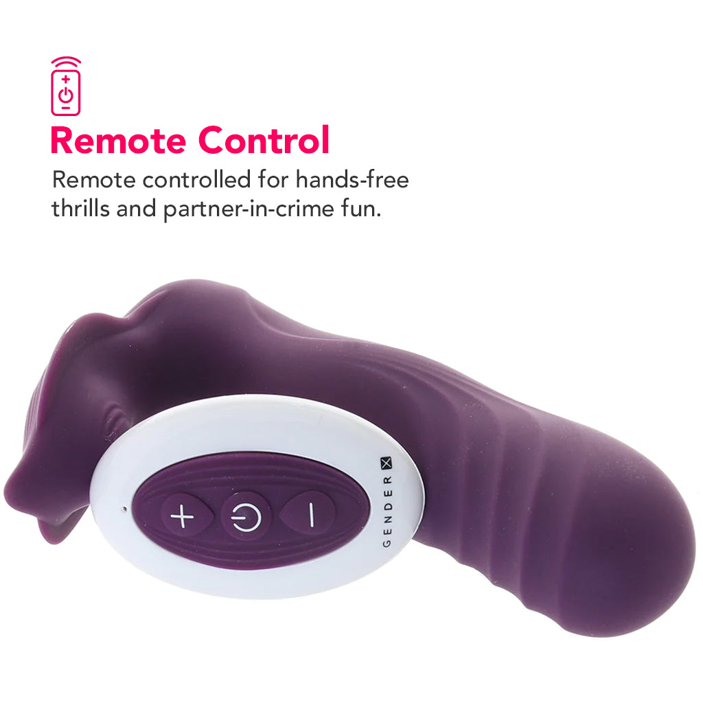 Gender X Velvet Hammer Remote Wearable Vibe PinkCherry Gender X Velvet Hammer Remote Wearable Vibe PinkCherry