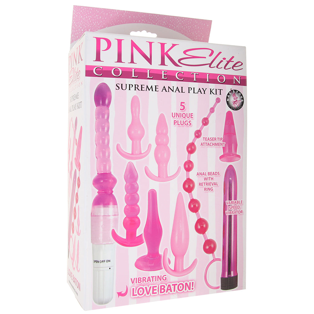 Pink Elite Supreme Anal Play Kit PinkCherry Pink Elite Supreme Anal Play Kit PinkCherry
