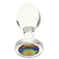 Crystal Desires Rainbow Gem Glass Plug in Medium