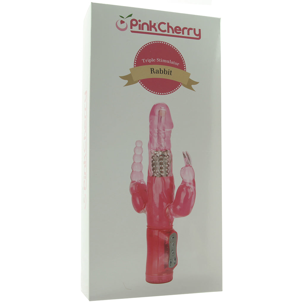 PinkCherry Triple Stimulator Rabbit Vibe PinkCherry PinkCherry Triple Stimulator Rabbit Vibe PinkCherry