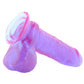 Crystal Jellies 8 Inch Realistic Cock with Balls in Purple