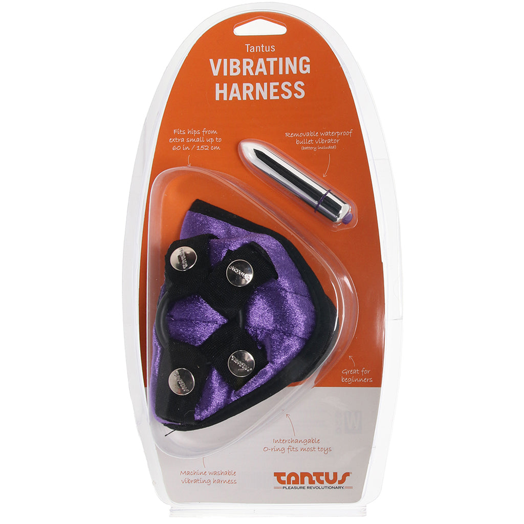 Velvet Vibrating Bullet Harness in Purple PinkCherry Velvet Vibrating Bullet Harness in Purple PinkCherry