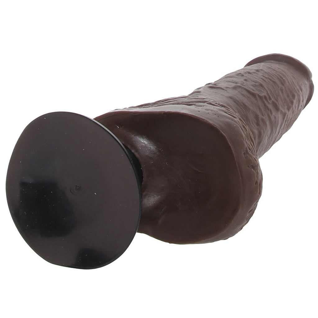 King Cock 10 Inch Vibrating Dildo with Balls in Brown PinkCherry King Cock 10 Inch Vibrating Dildo with Balls in Brown PinkCherry