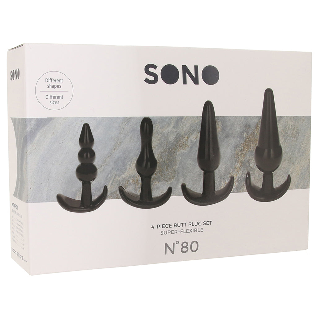 No.80 4-Piece Butt Plug Set PinkCherry No.80 4-Piece Butt Plug Set PinkCherry