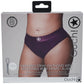 Ouch! Vibrating Purple Strap-on Strappy Thong in XL/2XL