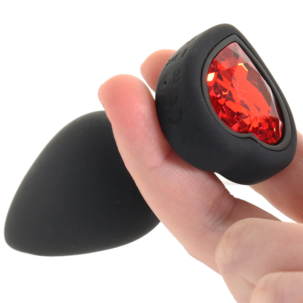 Booty Sparks Red Heart Gem Vibrating Anal Plug in Small PinkCherry Booty Sparks Red Heart Gem Vibrating Anal Plug in Small PinkCherry
