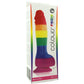 Colours Pride Edition 6 Inch Silicone Dildo in Rainbow