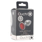 Ouch! Red Round Gem Silver Plug in Small