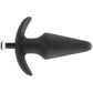 Luxe Discover Vibrating Silicone Butt Plug in Black