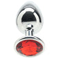 Ouch! Red Round Gem Plug in Large
