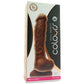 Colours 8 Inch Dual Density Silicone Dildo in Brown