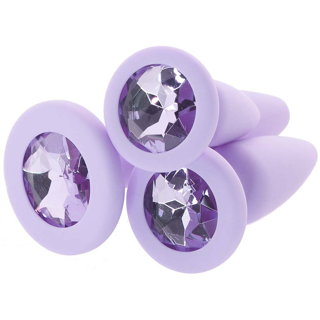 First Time Crystal Booty Anal Plug Set in Purple PinkCherry First Time Crystal Booty Anal Plug Set in Purple PinkCherry