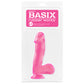 Basix 6.5 Inch Suction Base Dildo in Pink