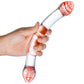Red Head Double Glass Dildo