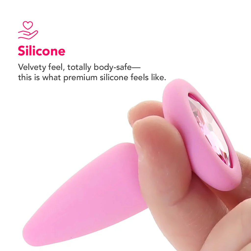 First Time Crystal Booty Anal Plug Set in Pink PinkCherry First Time Crystal Booty Anal Plug Set in Pink PinkCherry