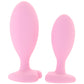 First Time Crystal Booty Butt Plug Duo in Pink