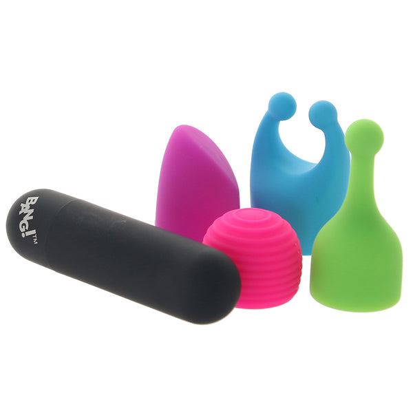 Bang! Rechargeable Bullet and Attachment Set PinkCherry Bang! Rechargeable Bullet and Attachment Set PinkCherry