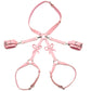 Strict Bondage Harness with Bows OSXL in Pink