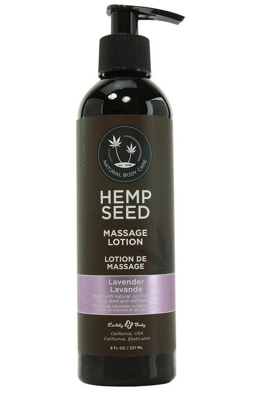 Hemp Seed Massage Lotion 8oz/237ml in Lavender