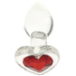 Crystal Desires Red Heart Gem Glass Plug in Small