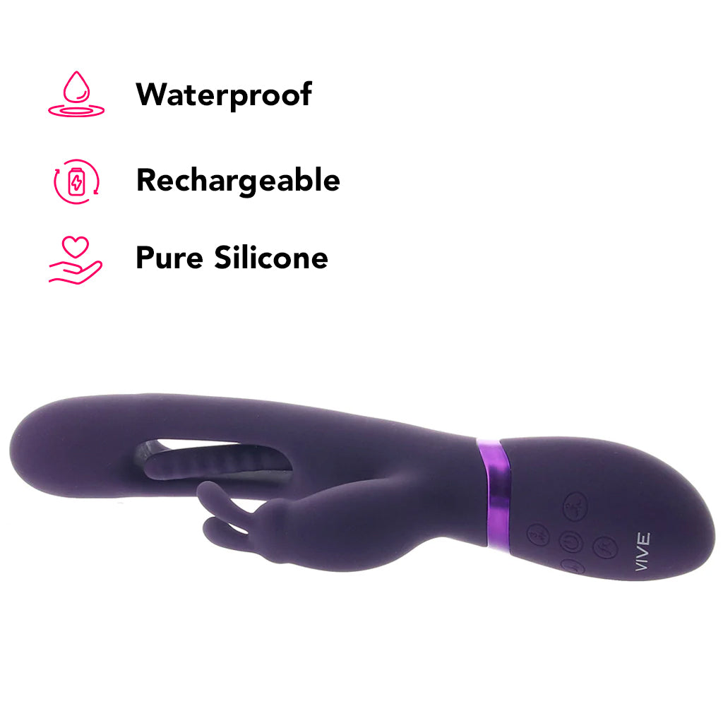 Vive Mika Triple Action Rabbit Vibe PinkCherry Vive Mika Triple Action Rabbit Vibe PinkCherry